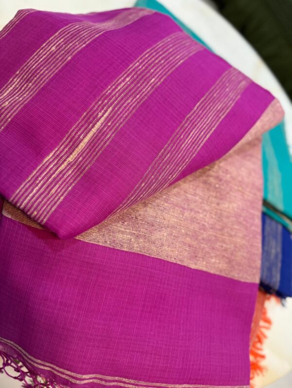 Handwoven pure cotton saree - Image 2